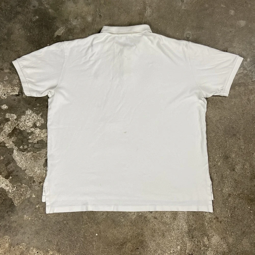 Polo Ralph Lauren Polo Shirt Size XL White Regular‎ Fit Casual Navy Pony Logo